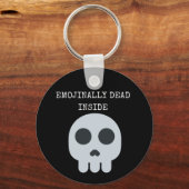 Funny Dunkelskull Emoji Schlüsselanhänger (Vorderseite)