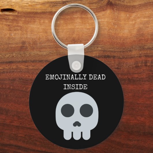 Funny Dunkelskull Emoji Schlüsselanhänger (Vorderseite)