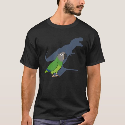 Funny Dusky kopierte Conure T-rex, Dinosaur Parrot T-Shirt (Vorderseite)