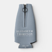 Funny Dusty Blue Nash Bash Junggeselinnen-Abschied Flaschenkühler (Rückseite)