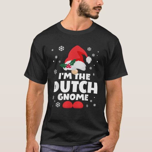 Funny Dutch Gnome Family Matching Group Happy Chri T-Shirt (Vorderseite)