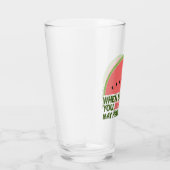 Funny Dyslexia Zitat Dyslexischer Spaß Watermelon Glas (Rechts)