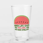 Funny Dyslexia Zitat Dyslexischer Spaß Watermelon Glas<br><div class="desc">Wenn das Leben einem Melonen gibt,  kann es zu Legasthenie kommen. Wenn Sie Legastheniker sind,  werden Sie diesen Spaß Wassermelone Witzgeschenk Liebe. Ein lustiges Design.</div>