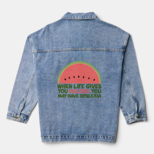 Funny Dyslexie Zitat Dyslexischer Spaß Kinder Jeansjacke