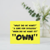 Funny dyslexisch postkarte (Stehend Vorderseite)