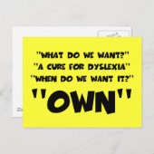 Funny dyslexisch postkarte (Vorne/Hinten)