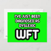 Funny dyslexisch postkarte (Vorne/Hinten)