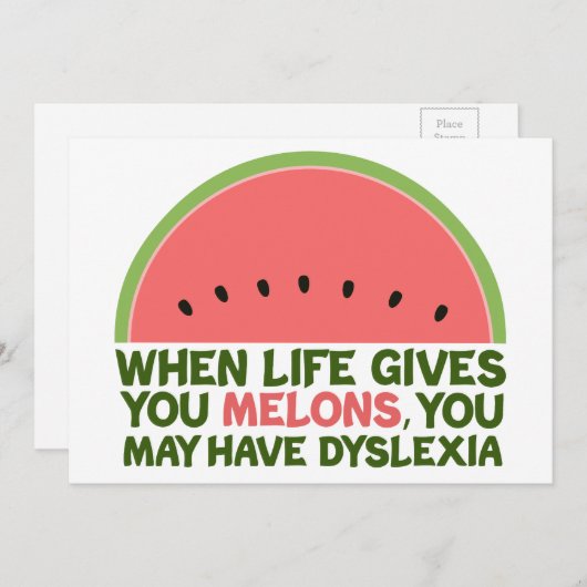 Funny Dyslexixie Card (Vorne/Hinten)