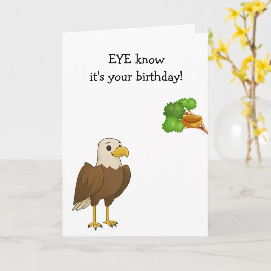 Funny Eagle Eyesight Age Burn Karte (Gelbe Blume)