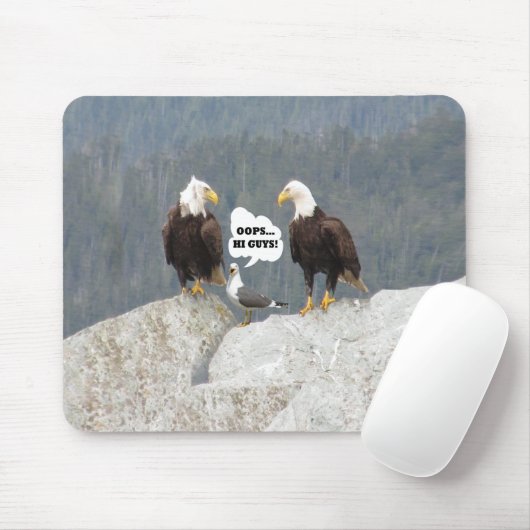Funny Eagles and Seagull Mousepad (Mit Mouse)