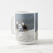 Funny Eagles und Seagull Classic Weiße Tasse (Vorderseite Links)