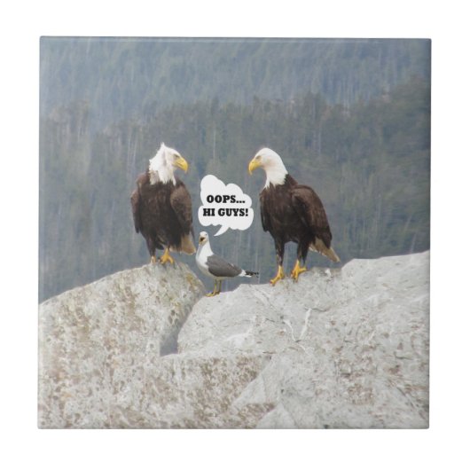 Funny Eagles und Seagull Fliese (Vorderseite)