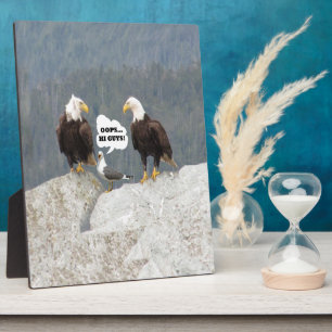 Funny Eagles und Seagull Fotoplatte