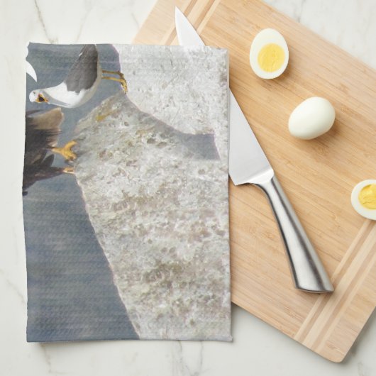 Funny Eagles und Seagull Geschirrtuch (Viertel Falte)