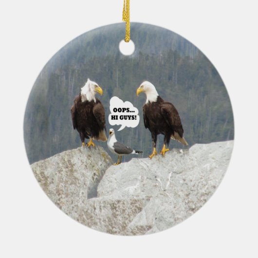 Funny Eagles und Seagull Keramikornament (Hinten)