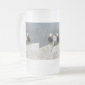 Funny Eagles und Seagull Mattglas Bierglas (Vorderseite Links)