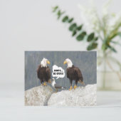 Funny Eagles und Seagull Postkarte (Stehend Vorderseite)