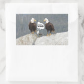 Funny Eagles und Seagull Rechteckiger Aufkleber (Tasche)