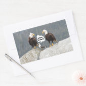 Funny Eagles und Seagull Rechteckiger Aufkleber (Umschlag)