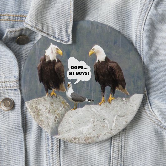 Funny Eagles und Seagull Round Button Back Button (Beispiel)