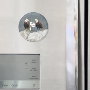 Funny Eagles und Seagull Round Magnet