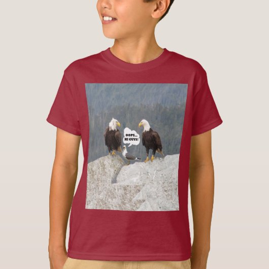 Funny Eagles und Seagull T-Shirt (Vorderseite)