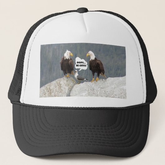 Funny Eagles und Seagull Truckerkappe (Vorderseite)