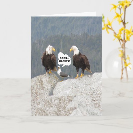 Funny Eagles und Seagull werden gut Karte (Gelbe Blume)
