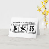 Funny Early Retirement Grußkarte Karte (Gelbe Blume)