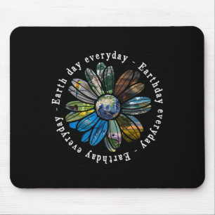 Funny Earth Day Jeden Sonnenblumen Erde Tier Lo Mousepad