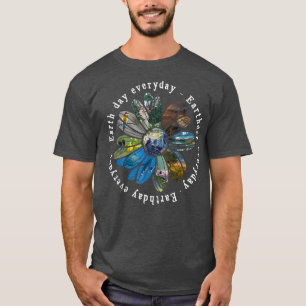 Funny Earth Day Jeden Sonnenblumen Erde Tier Lo T-Shirt
