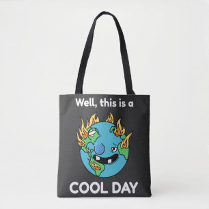 Funny Earth Global Warming Dies ist ein Cooler Tag Tasche