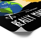 Funny Earth Rotation Earth Day Science Teacher Kin Poster (Ecke)