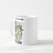 Funny Easily Distracted By Camo B Fish American Fl Kaffeetasse (Vorderseite Links)