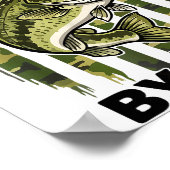 Funny Easily Distracted By Camo B Fish American Fl Poster (Ecke)