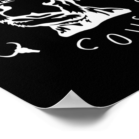 Funny Easily Distracted By Cows Design  Poster (Ecke)