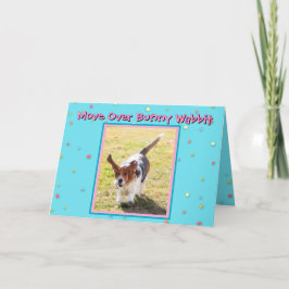 Funny Easter Basset Hound on Easter Card Feiertagskarte