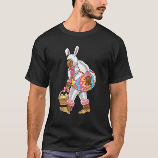 Funny Easter Bigfoot Sasquatch With Bunny Ears Cos T-Shirt (Vorderseite)