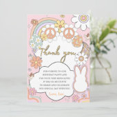 Funny Easter Birthday Party Thank You Card Einladung (Stehend Vorderseite)