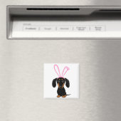 Funny Easter Bunny Dog Black And Tan Dachshund T S Magnet (In Situ (Geschirrspüler))