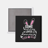 Funny Easter Bunny Oars Tanz Lover Pub Magnet (Vorderseite/Rückseite)