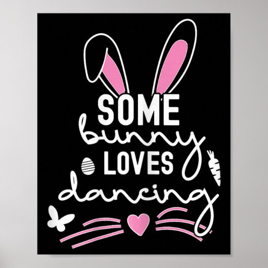 Funny Easter Bunny Oars Tanz Lover Pub Poster (Vorne)