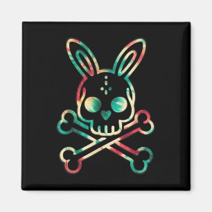 Funny Easter Bunny Retro Gefärbte Krawatte Bunny S Magnet