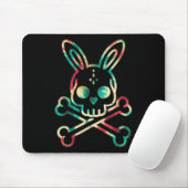 Funny Easter Bunny Retro Gefärbte Krawatte Bunny S Mousepad (Mit Mouse)