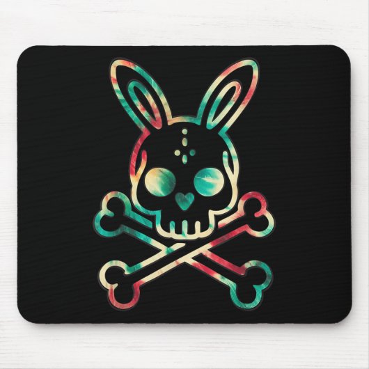 Funny Easter Bunny Retro Gefärbte Krawatte Bunny S Mousepad (Vorne)