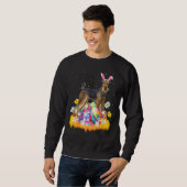 Funny Easter Egg Airedale Terrier Dog Osterfest Sweatshirt (Vorne ganz)