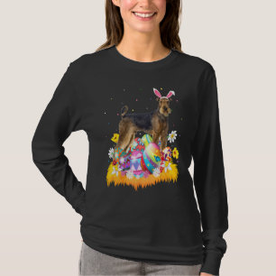 Funny Easter Egg Airedale Terrier Dog Osterfest T-Shirt