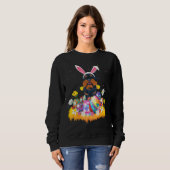 Funny Easter Egg Brussels Griffon Dog Oaster Sund Sweatshirt (Vorne ganz)