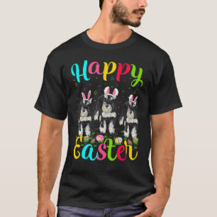 Funny Easter Egg Bunny Miniatur Schnauzer Dog Hap T-Shirt