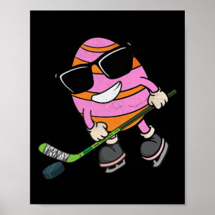 Funny Easter Egg Eishockey Sport Lover Bo Poster